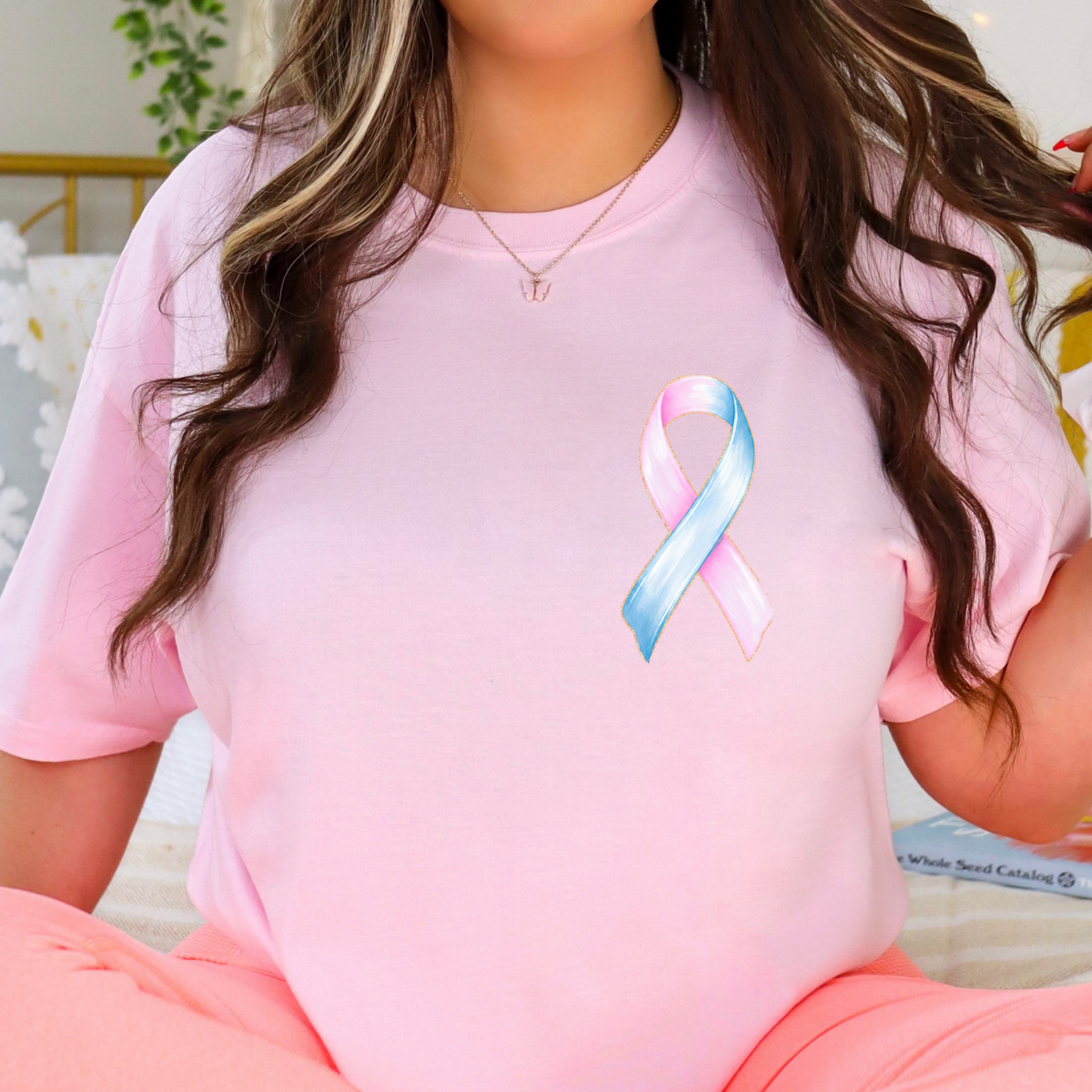Infant Loss Awareness Ribbon Full Color DTF Transfer