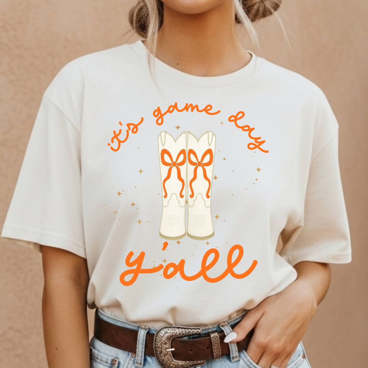 It's Game Day Y'all (Orange) Full Color DTF Transfer