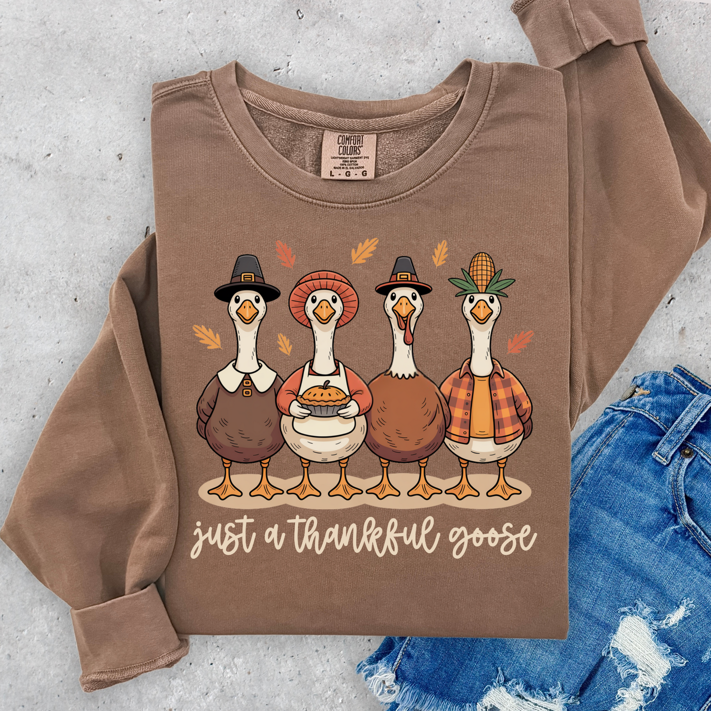 Just A Thankful Goose Full Color DTF Transfer