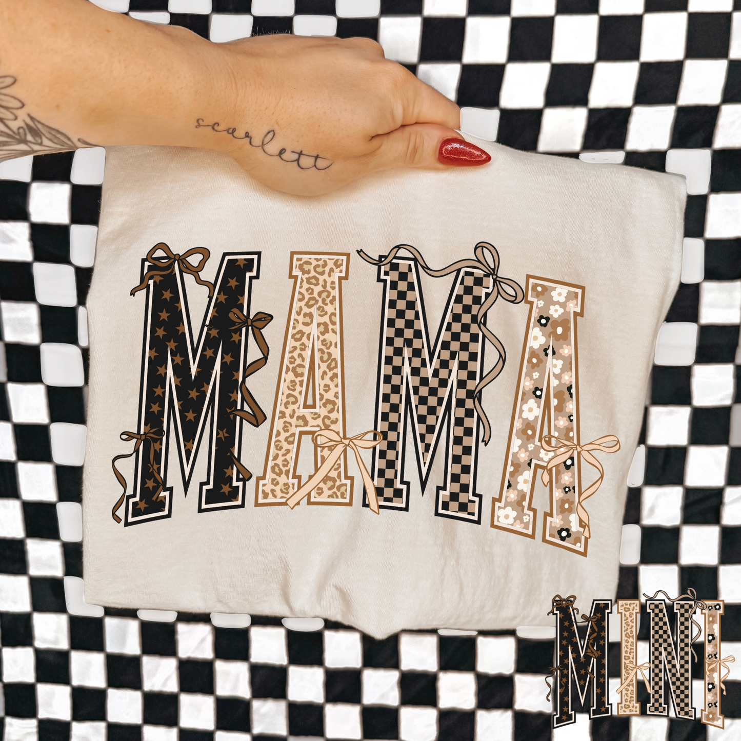 Brown Tone Mama (Mini Option) Full Color DTF Transfer