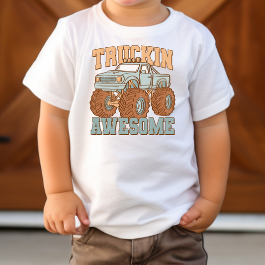 Truckin Awesome Full Color DTF Transfer