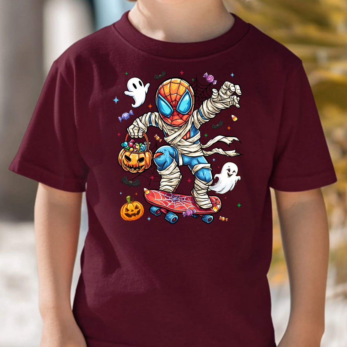 Skate Board Spiderman Full Color DTF Transfer