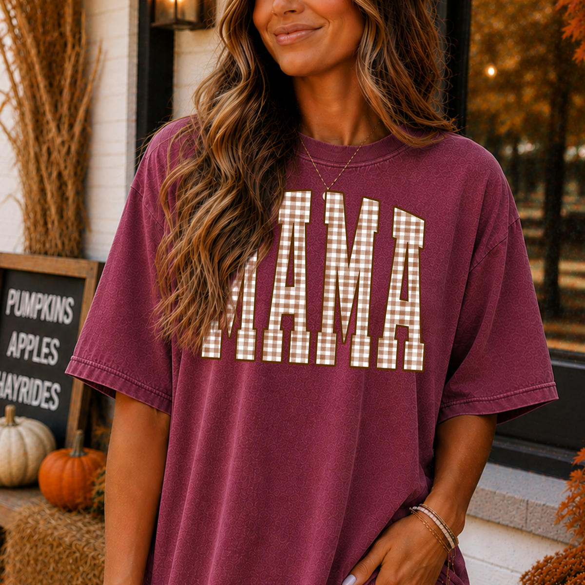 Checkered Mama Full Color DTF Transfer