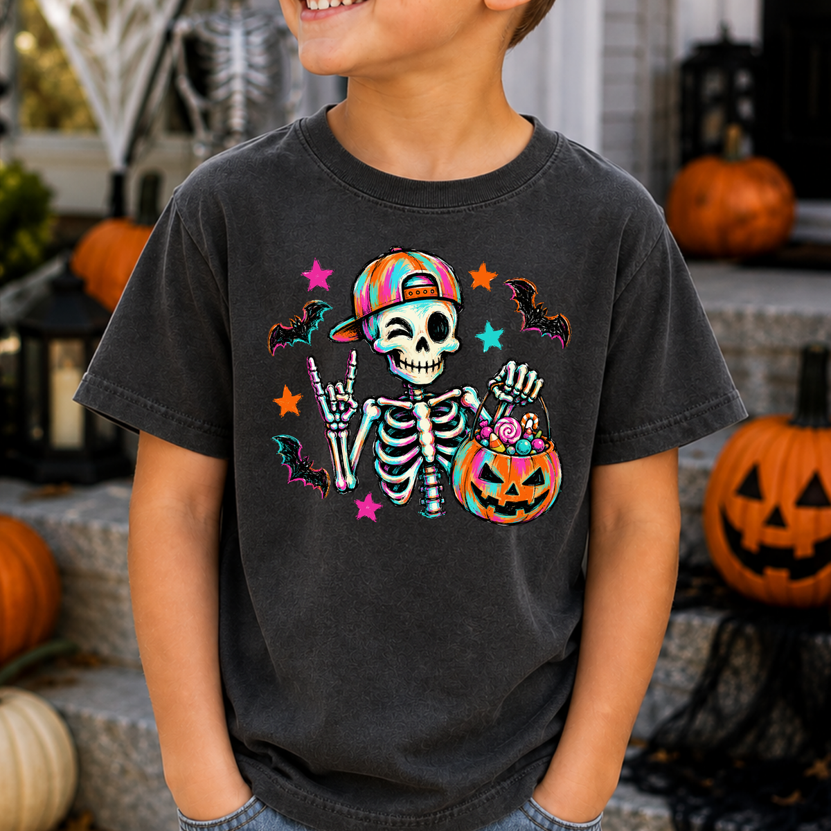 Cool Dude Skeleton Full Color DTF Transfer