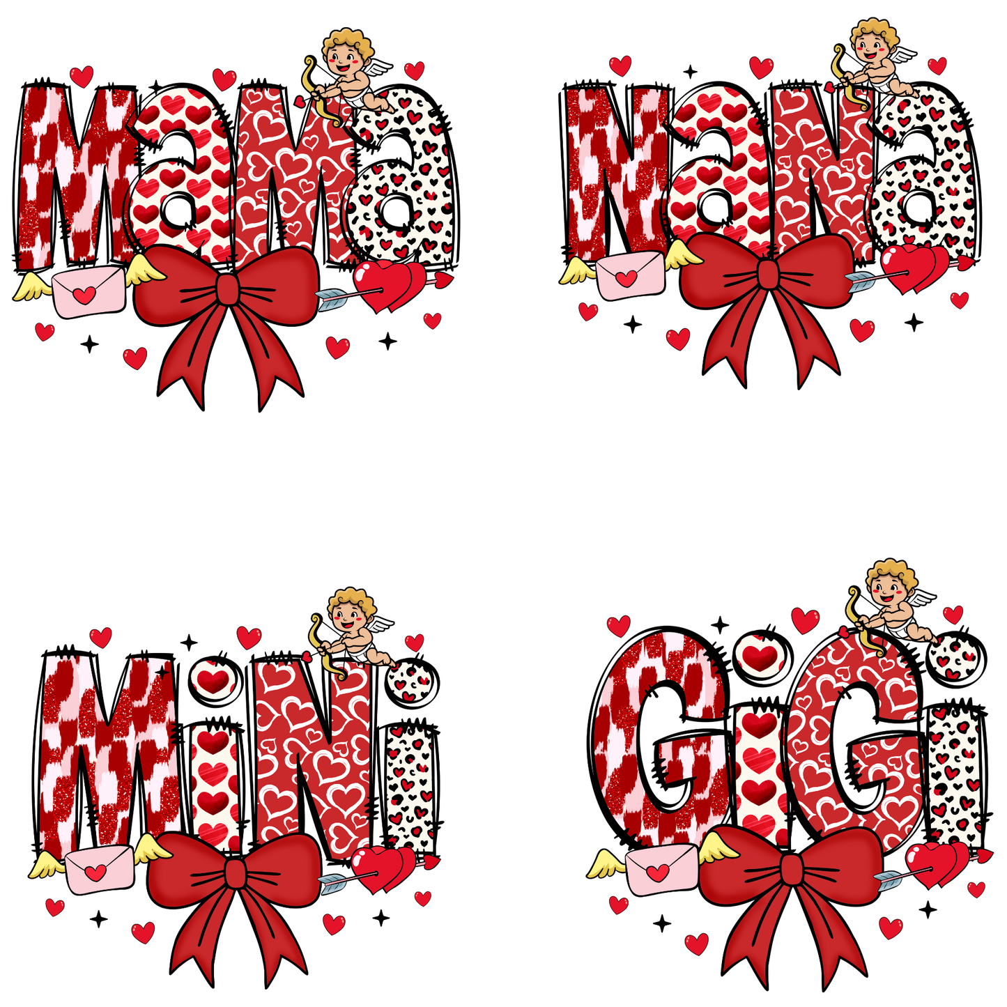Valentine Theme Mama (Multi Options) Full Color DTF Transfer