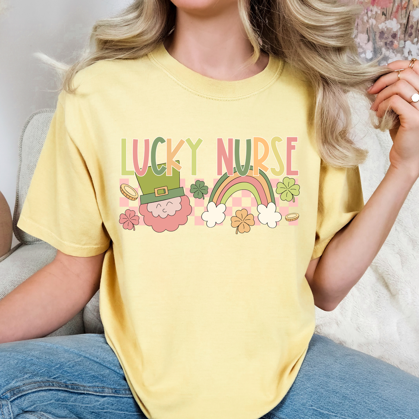 Lucky Nurse Full Color DTF Transfer