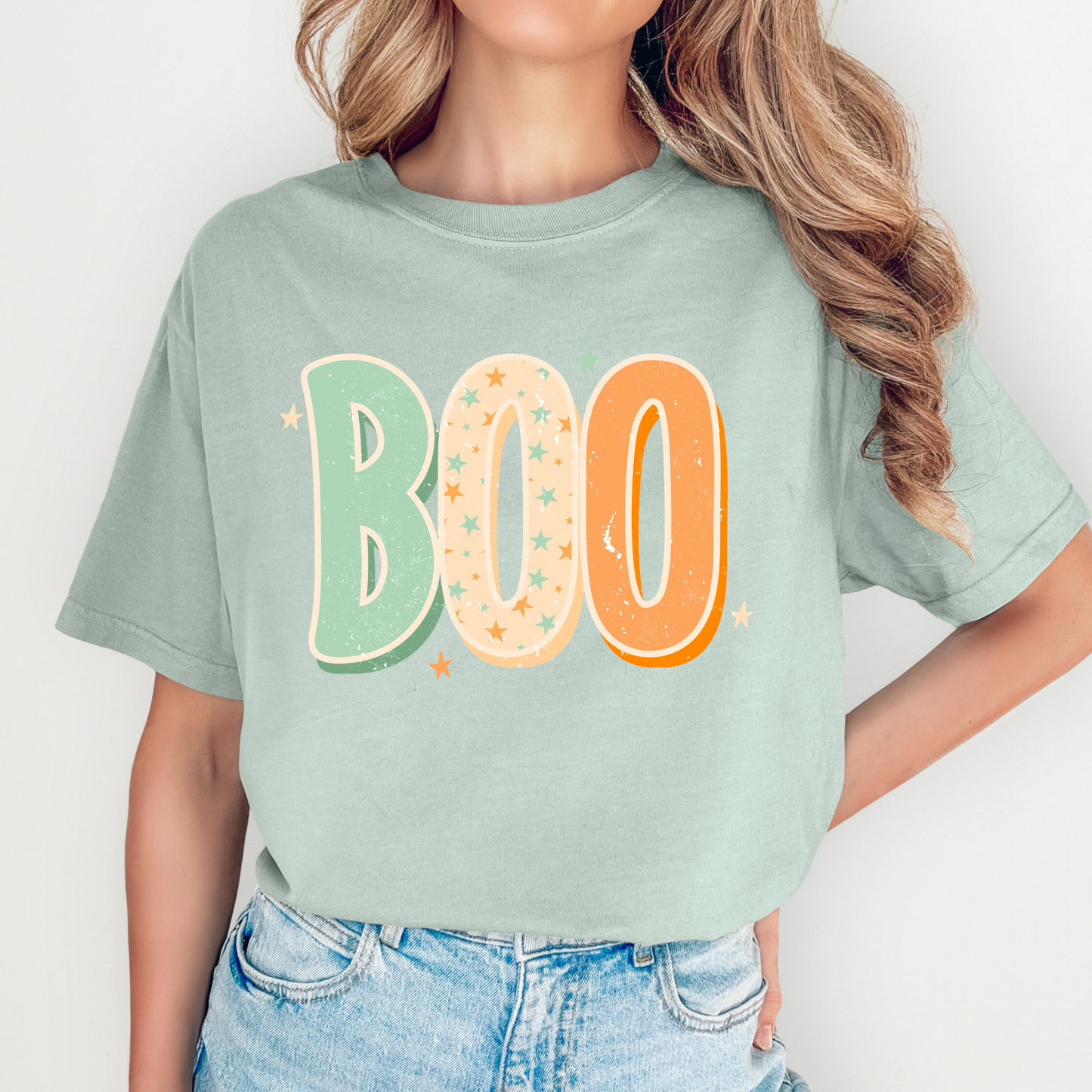 BOO (Green/Orange) Full Color DTF Transfer
