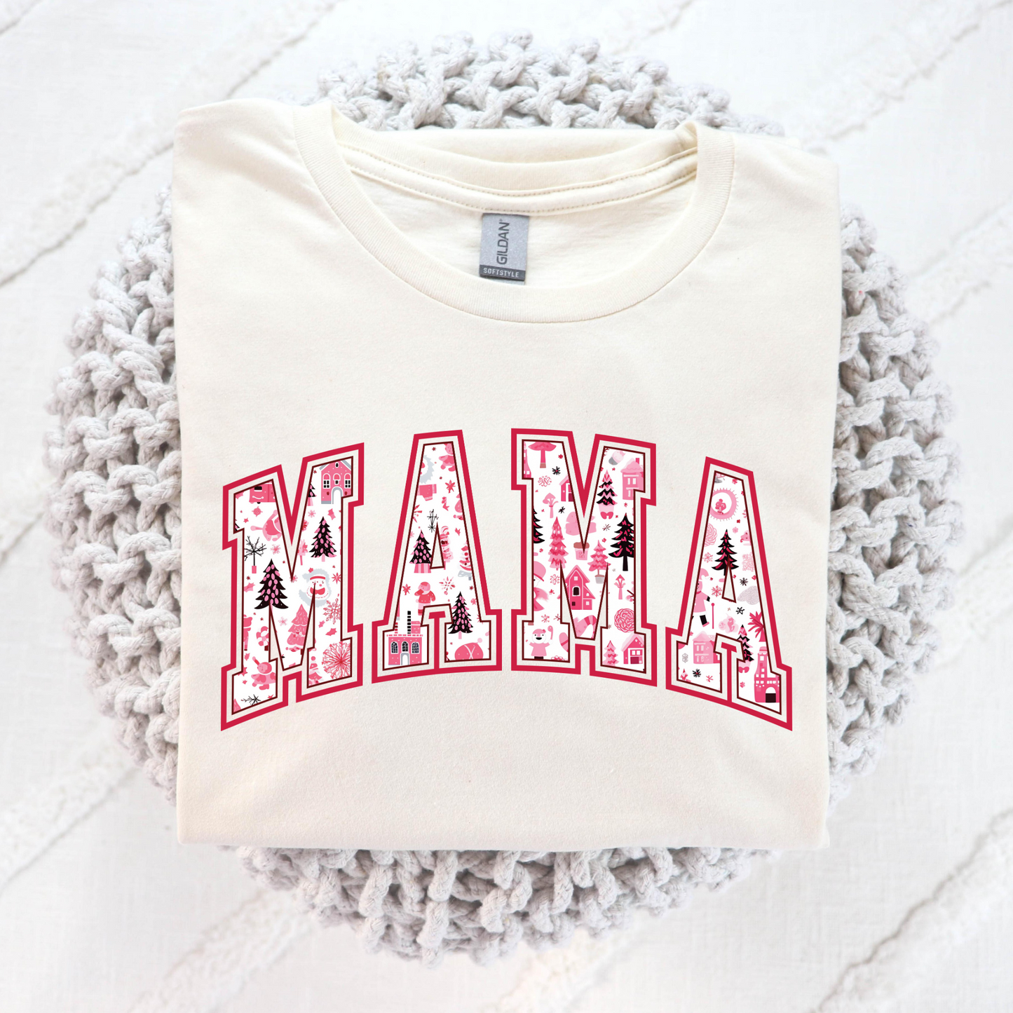 MAMA (Christmas Fill Design) Full Color DTF Transfer