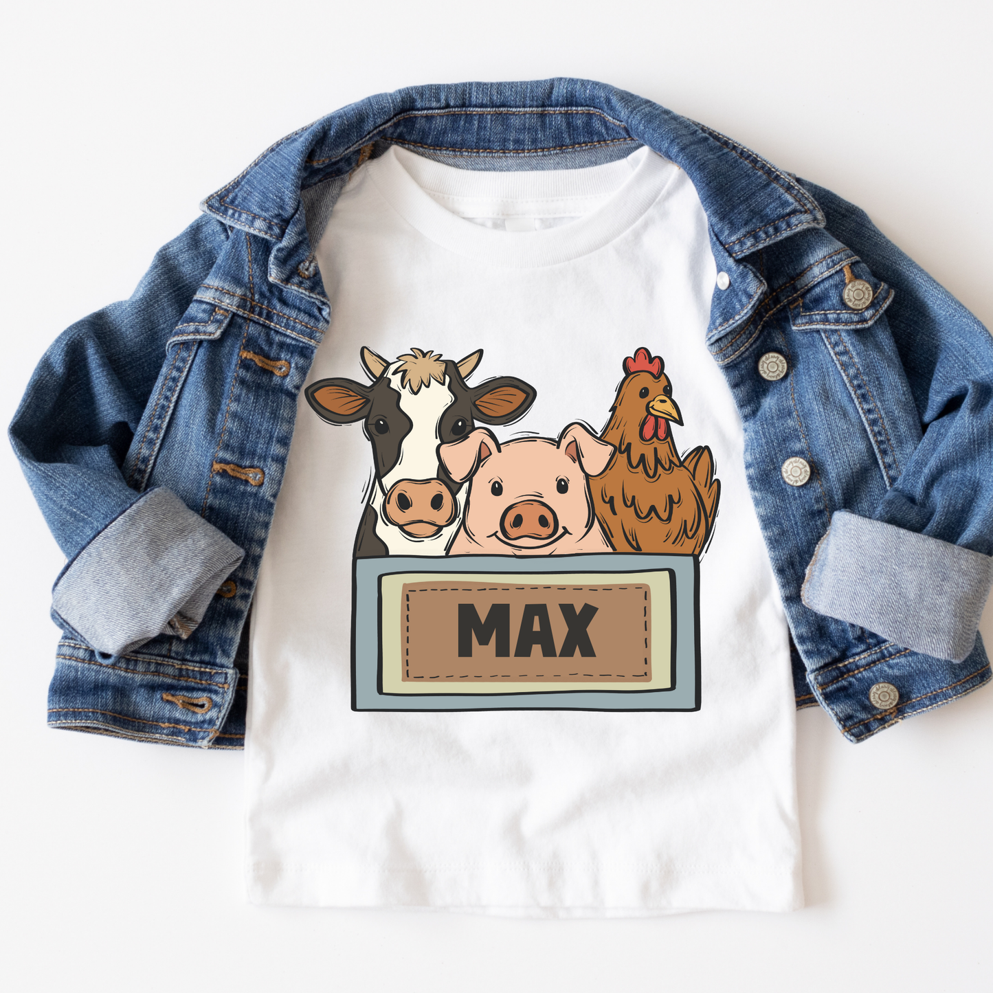 Personalized Farm Animals Full Color DTF Transfer