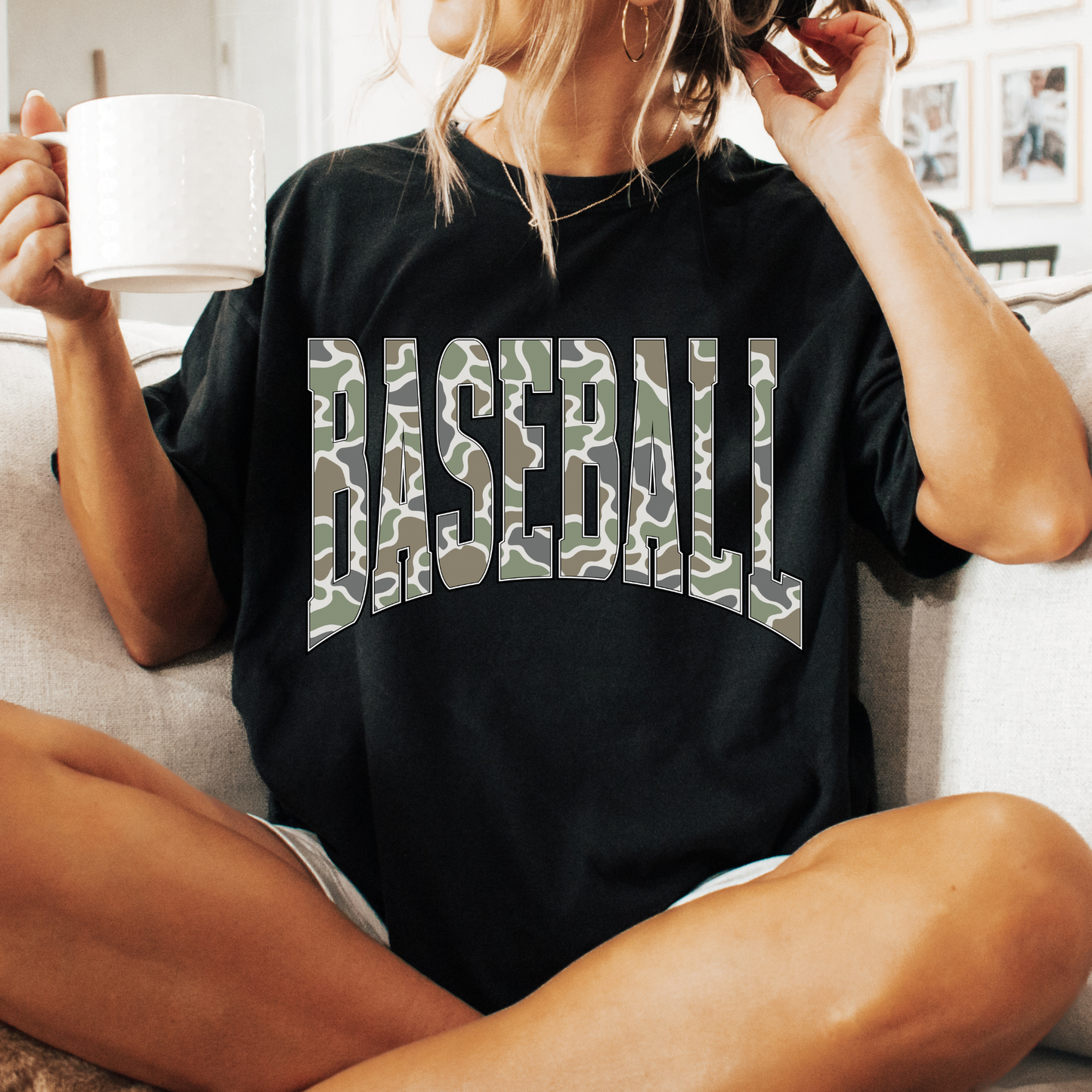 Camo Baseball Full Color DTF Transfer
