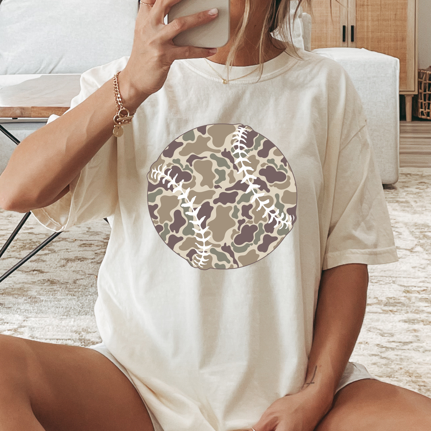 Camo Baseball Full Color DTF Transfer