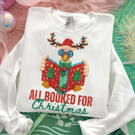 All booked for Christmas (Goose) Full Color DTF Transfer
