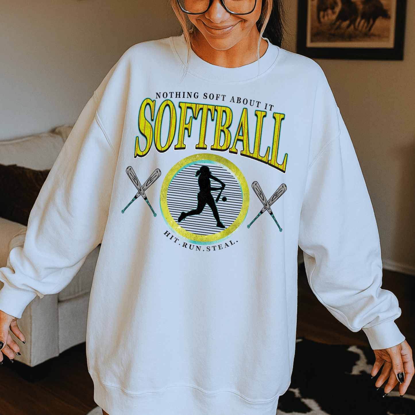 Softball - Nothing Soft About It Full Color DTF Transfer
