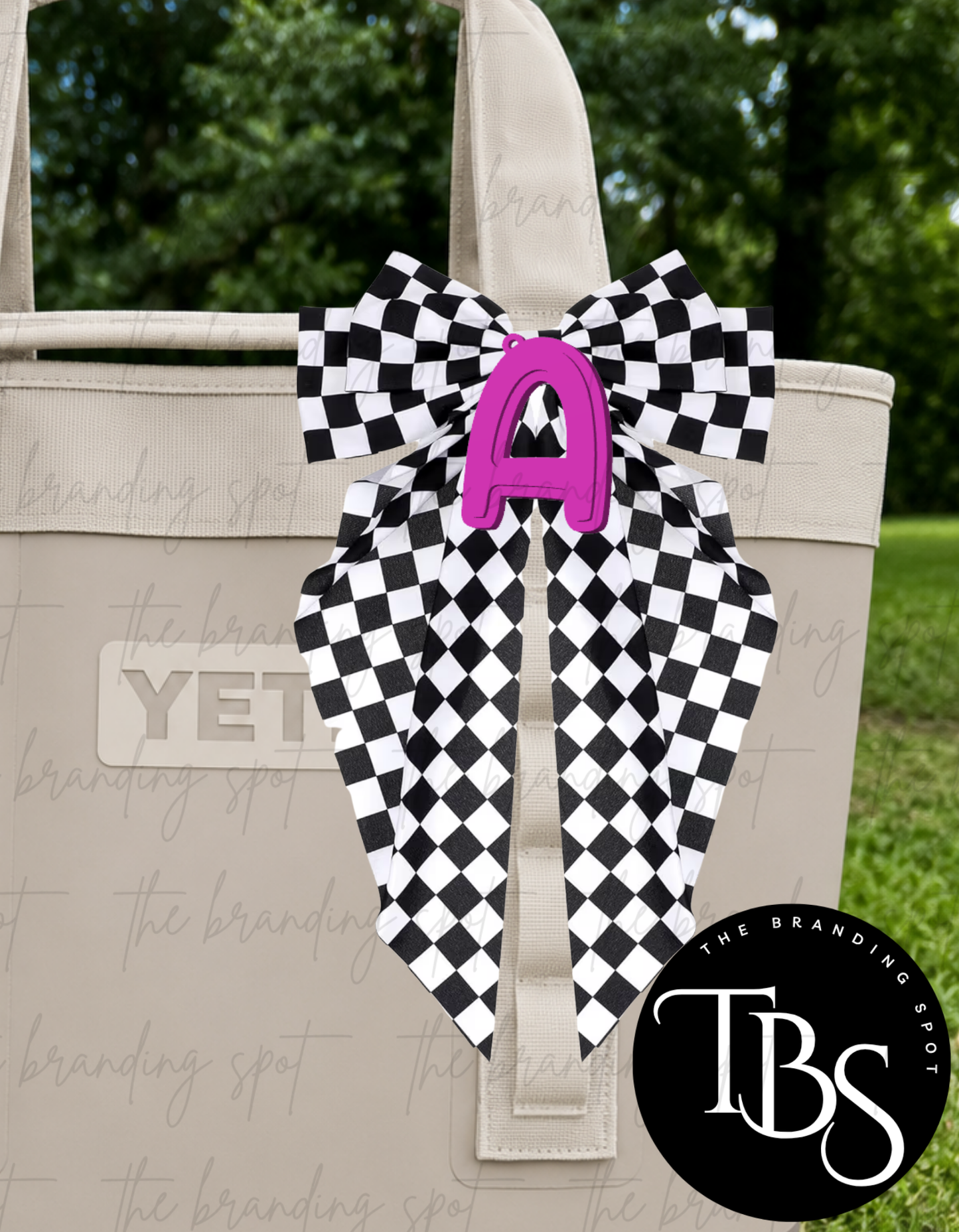 Bubble Letter Bow Charm