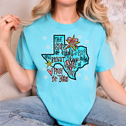 The Stars At Night Are Big and Bright... Texas *KERR COUNTRY FLOOD - FUNDRAISER* Full Color DTF Transfer