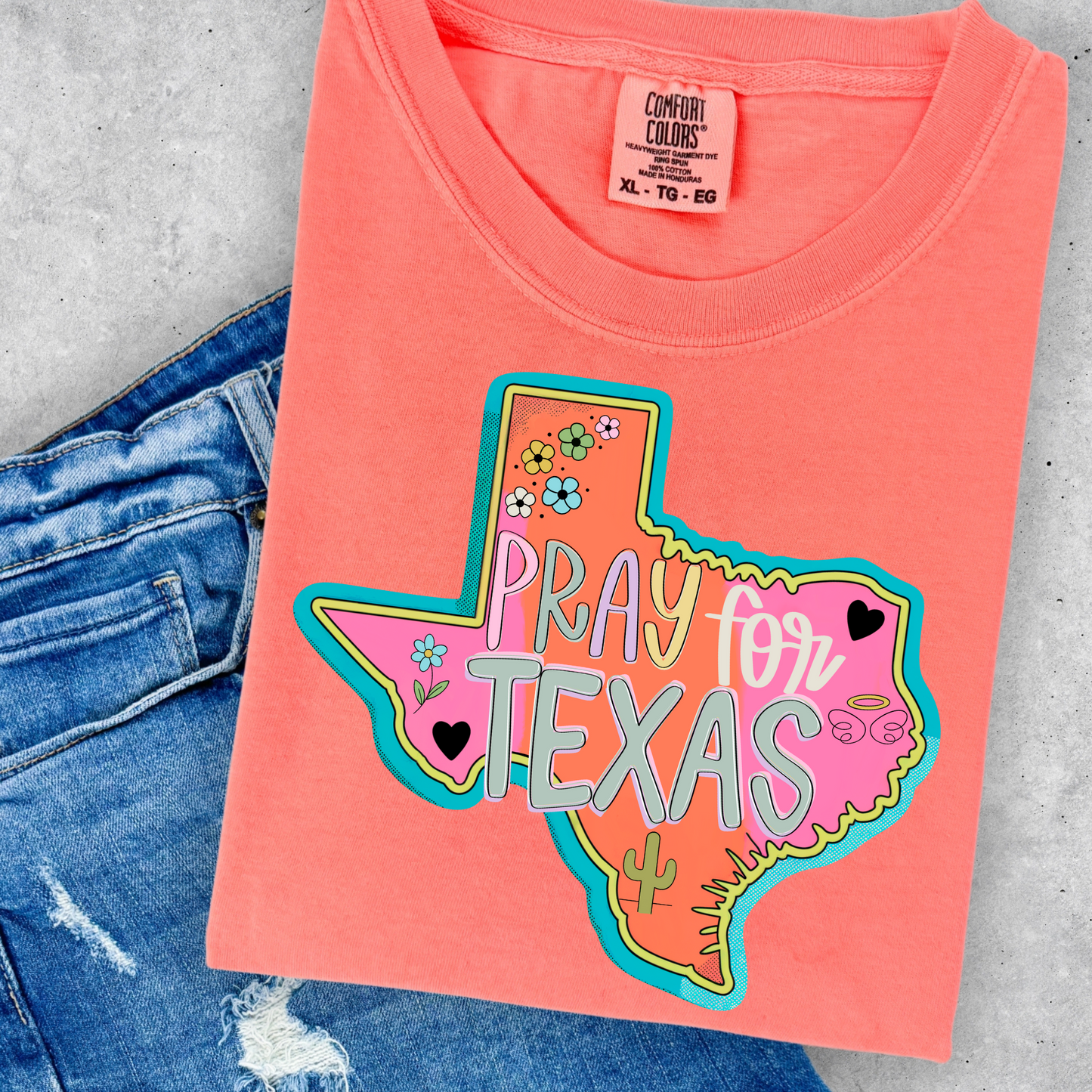 Pray For Texas *KERR COUNTRY FLOOD - FUNDRAISER* Full Color DTF Transfer