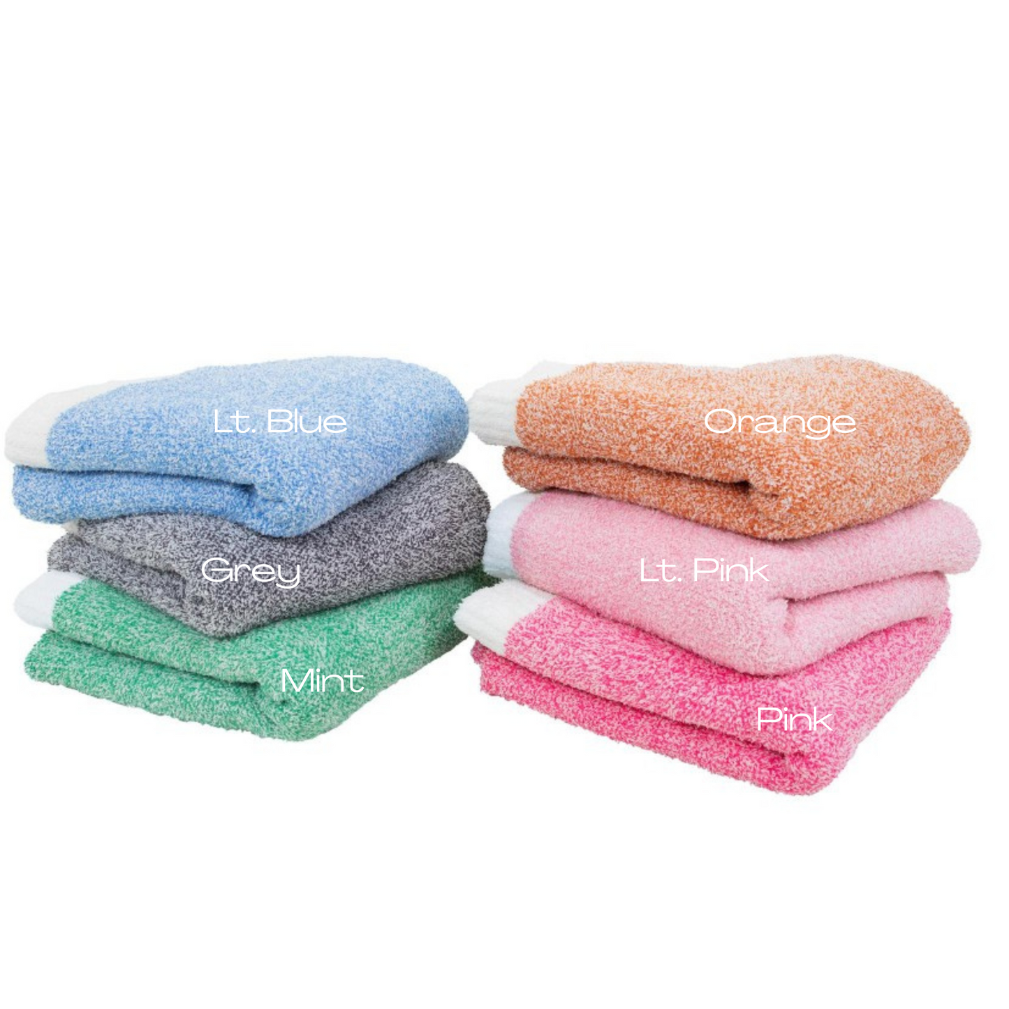 Heathered White Bordered (MULTI COLOR OPTIONS) Solmere Blanket 50x60" (MOQ REQUIRED FOR WS PRICING) - PREORDER (Copy)