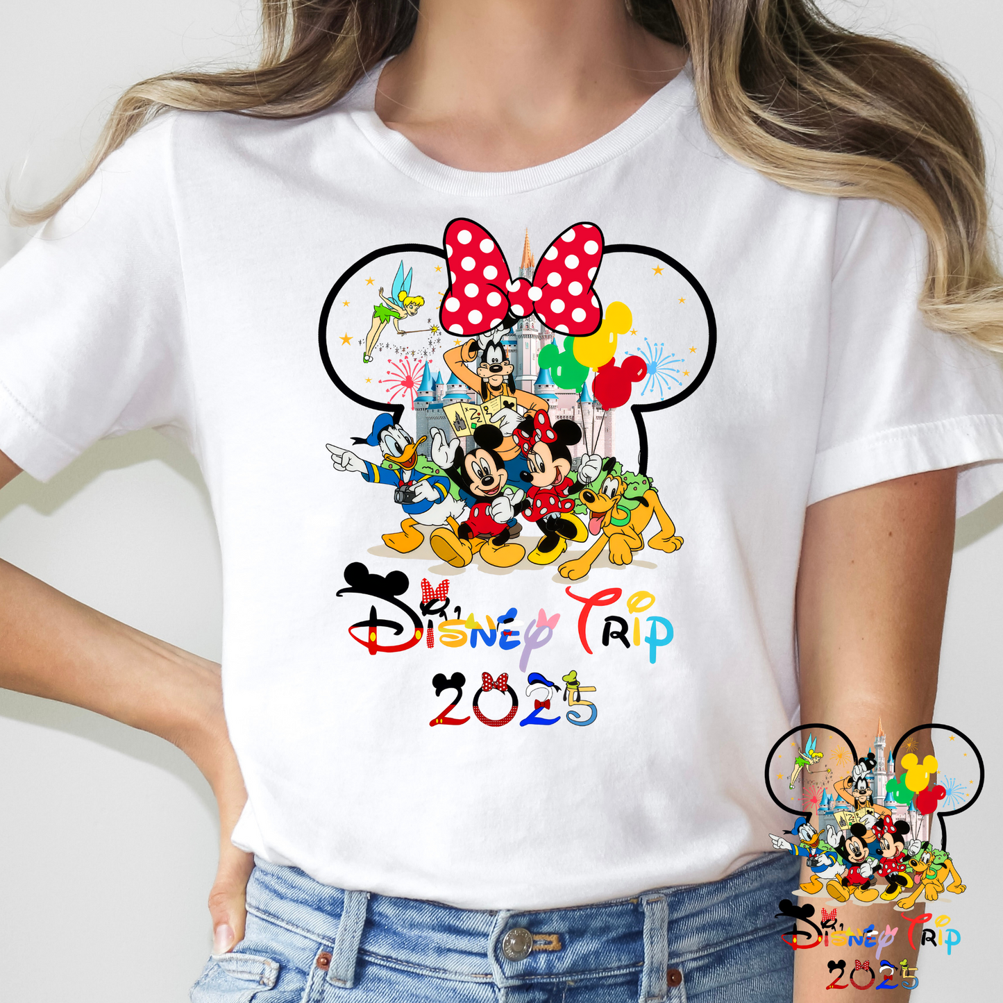 Disney Trip 2025 (Bow/No Bow Options) Full Color DTF Transfer