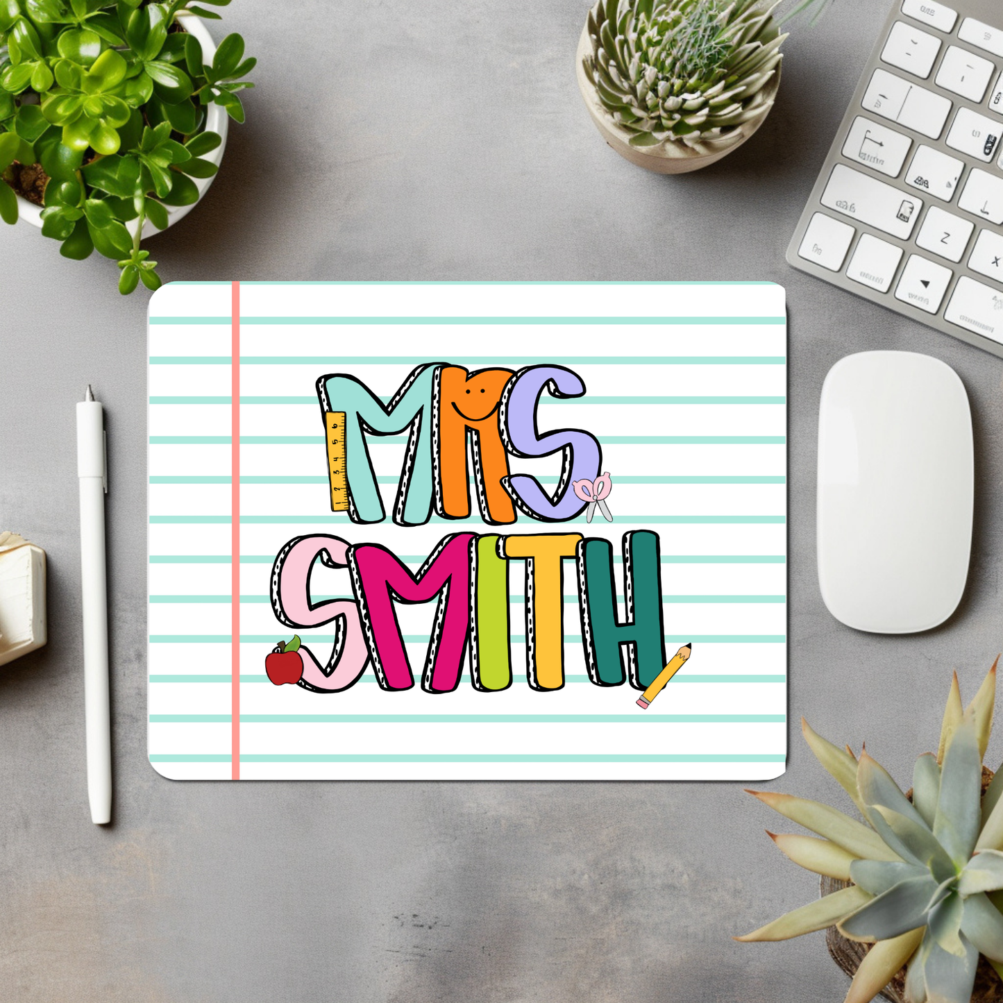 Paper Doodle Personalized Mouse Pad