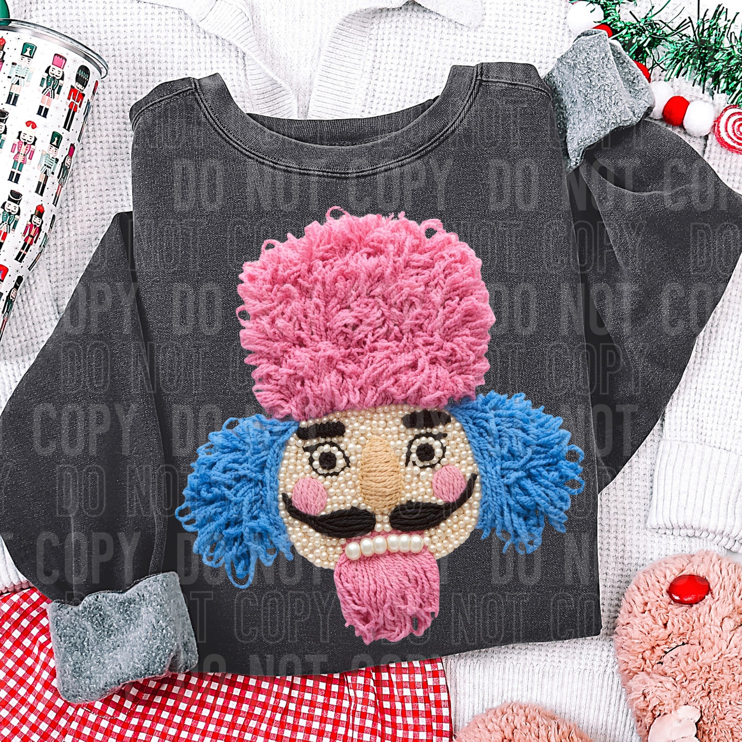 Nutcracker (Faux Yarn/Pearls) Full Color DTF Transfer