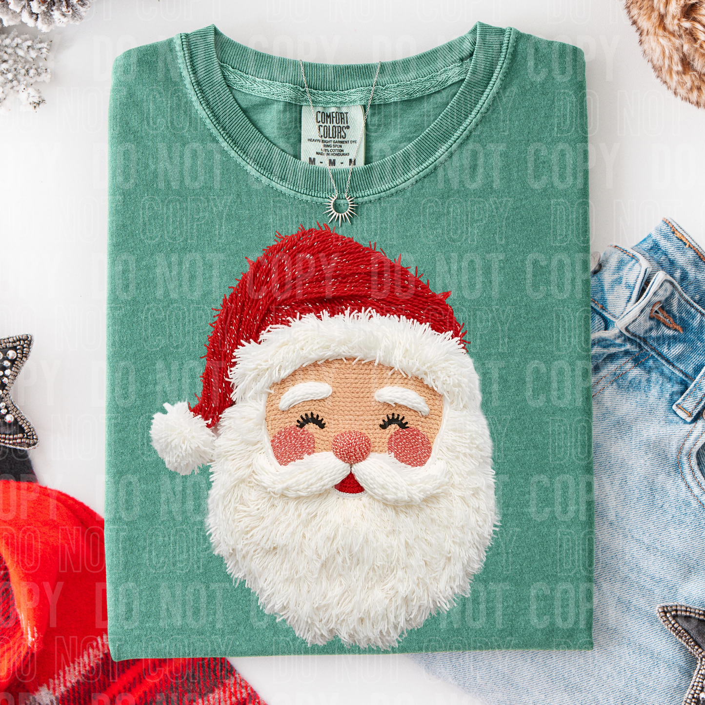 Santa (Faux Yarn) Full Color DTF Transfer