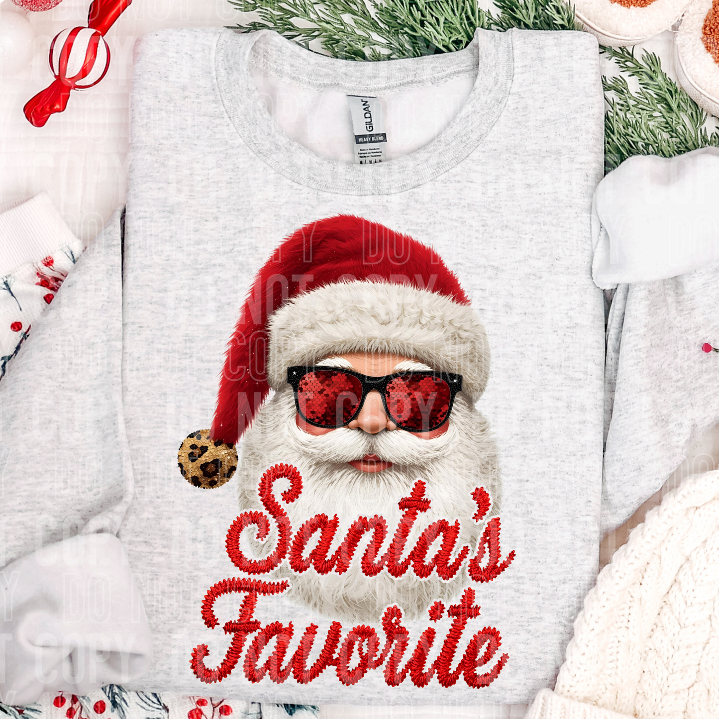 Santa's Favorite (Faux Yarn) Full Color DTF Transfer