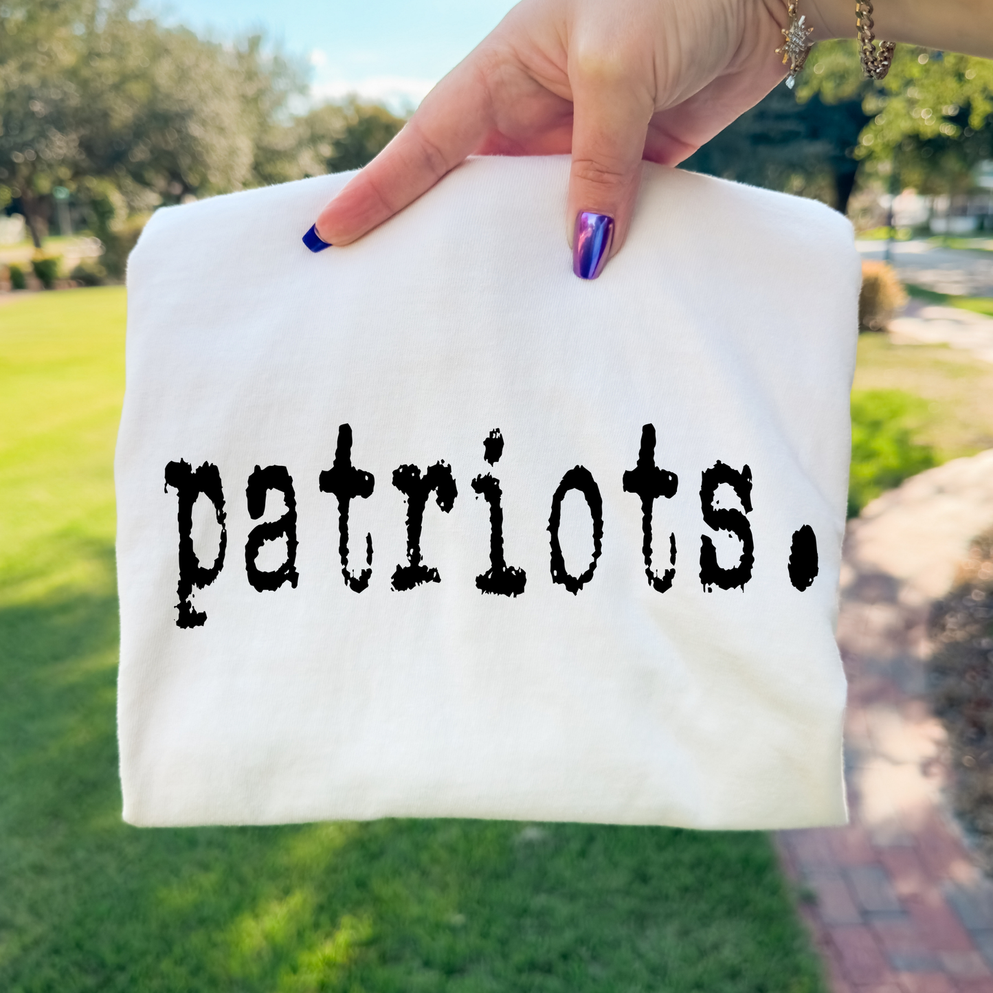 Patriots Typography Full Color DTF Transfer