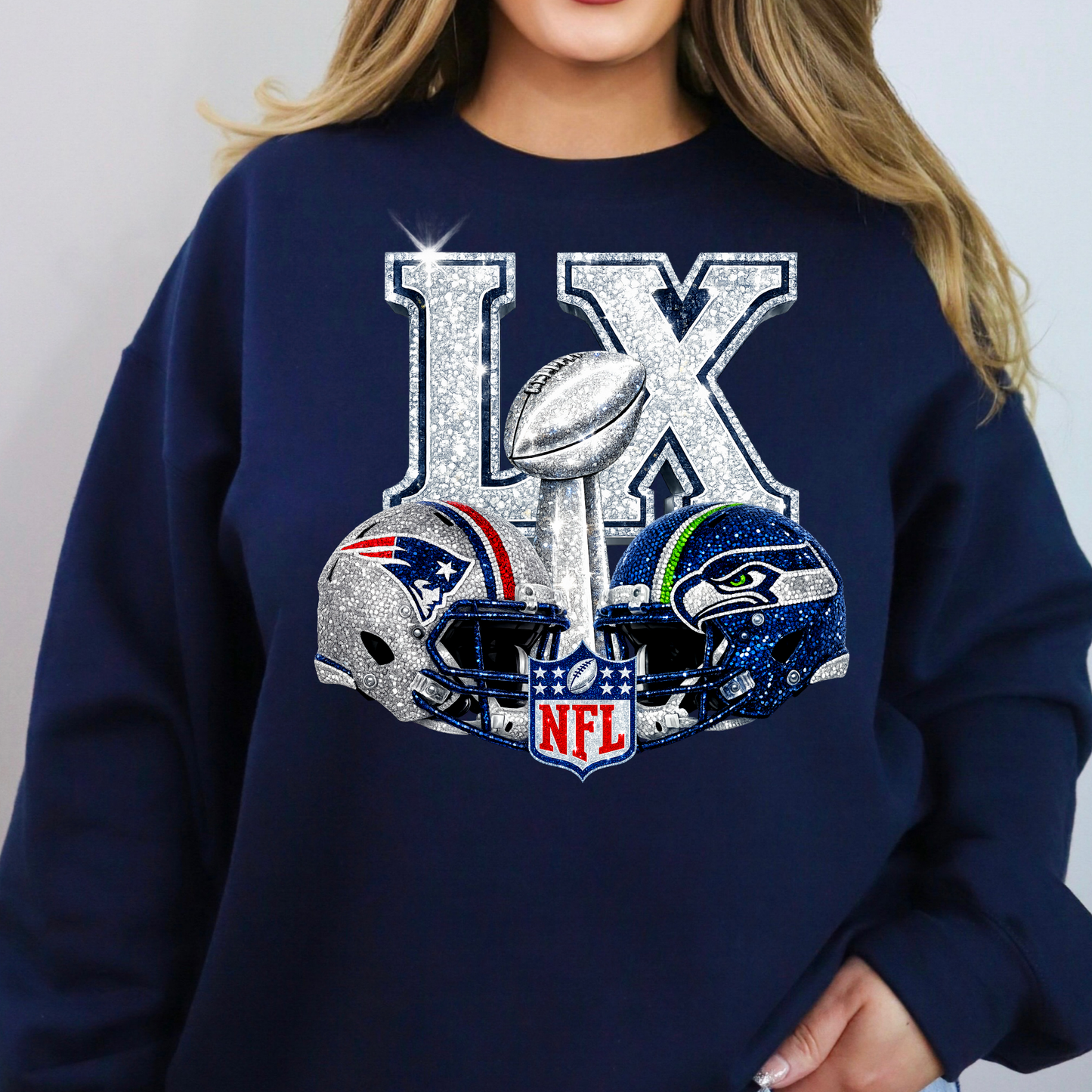 LX Trophy/Helmets Faux Glitter Full Color DTF Transfer