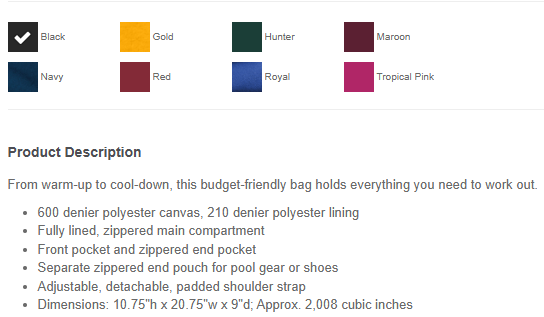Personalized Sport Embroidered Duffle Bag (READ DISCLAIMERS)
