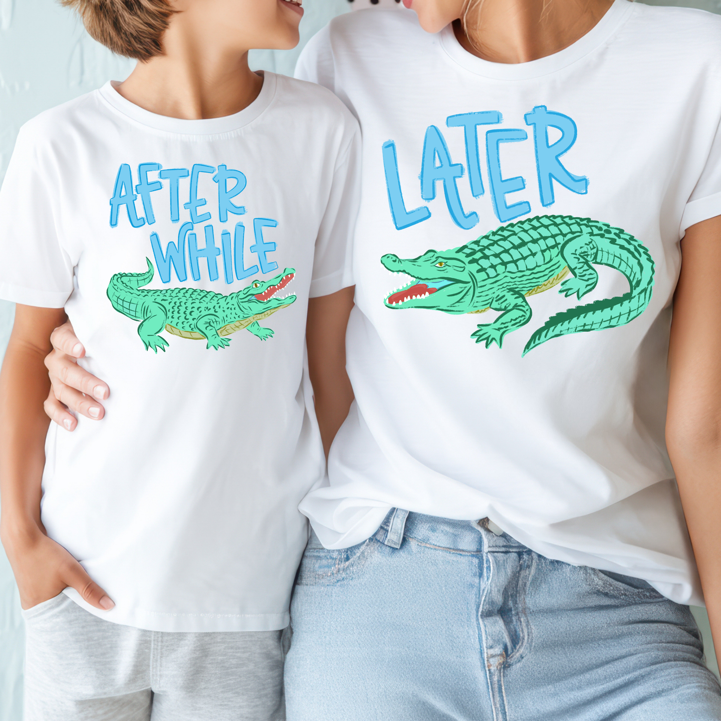 Later Gator - After While Crocodile (Blue) Full Color DTF Transfer