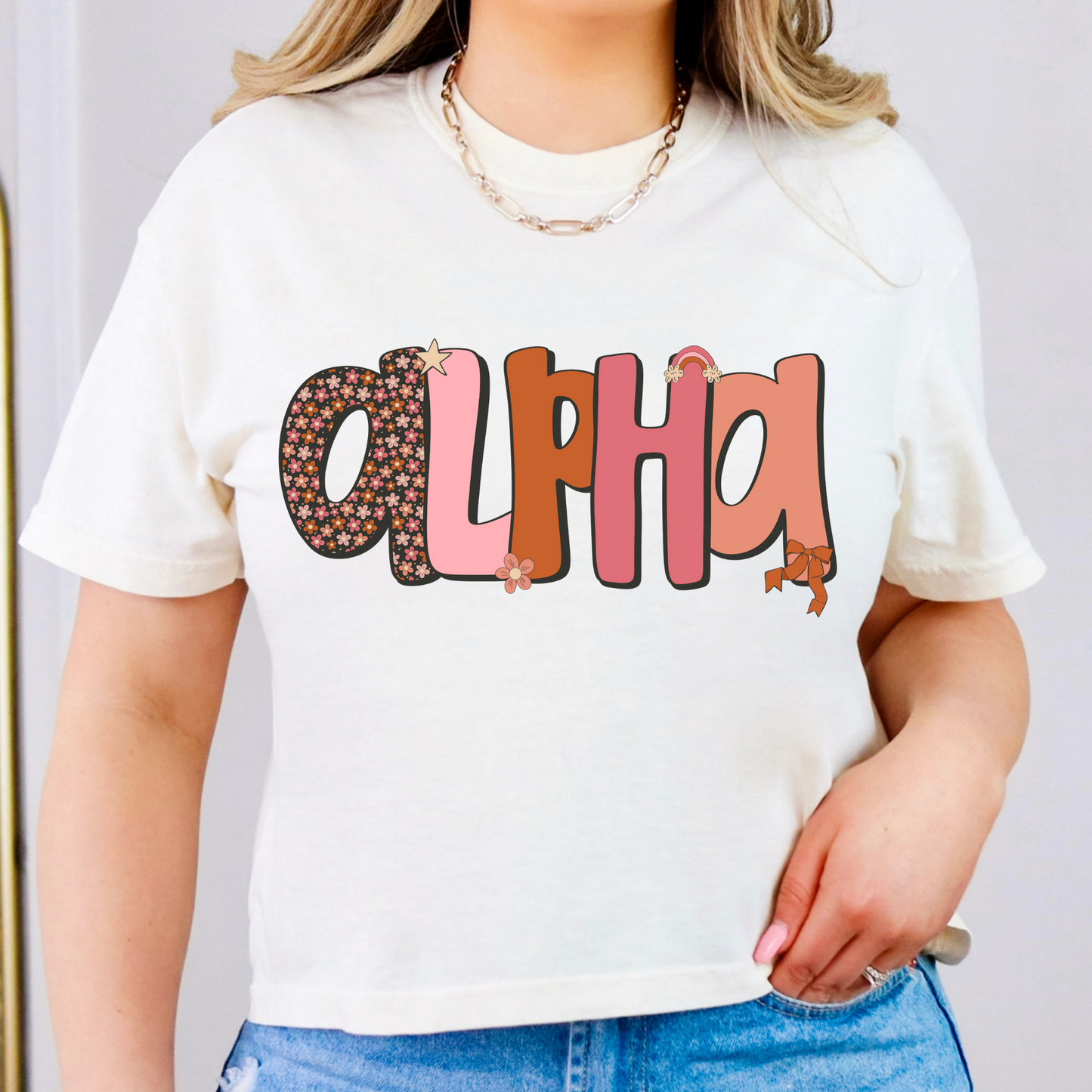 Fall/Flower Alpha Full Color DTF Transfer