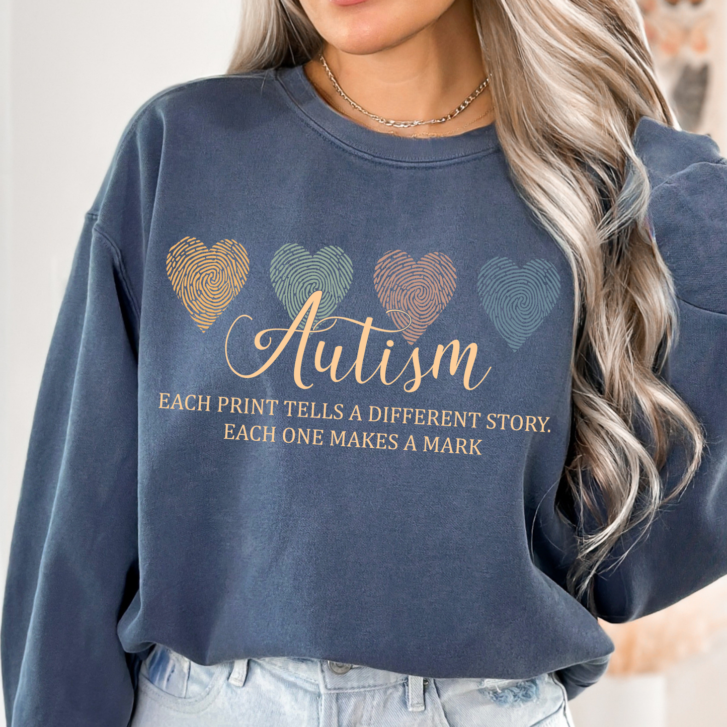 Autism (Finger Print) Each Print Tells a Different Story Full Color DTF Transfer