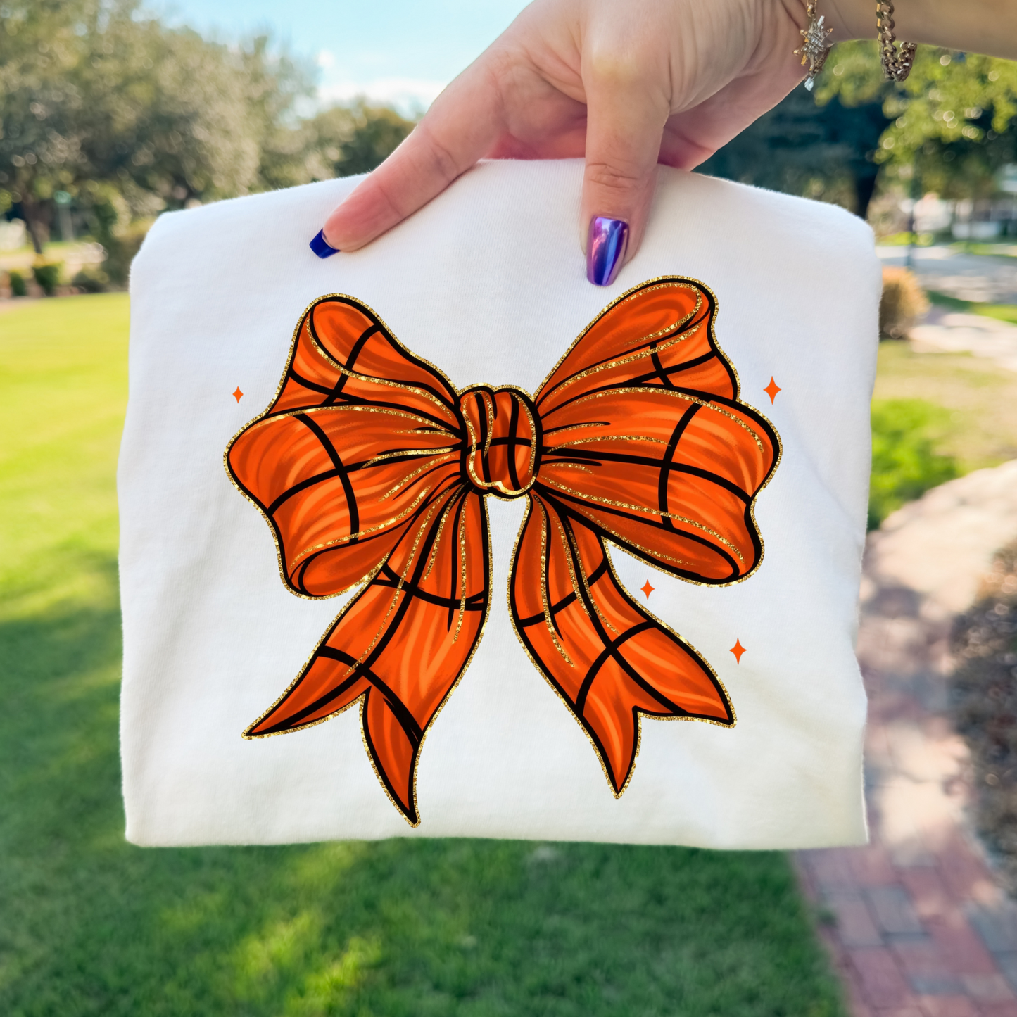 Basketball Bow Full Color DTF Transfer