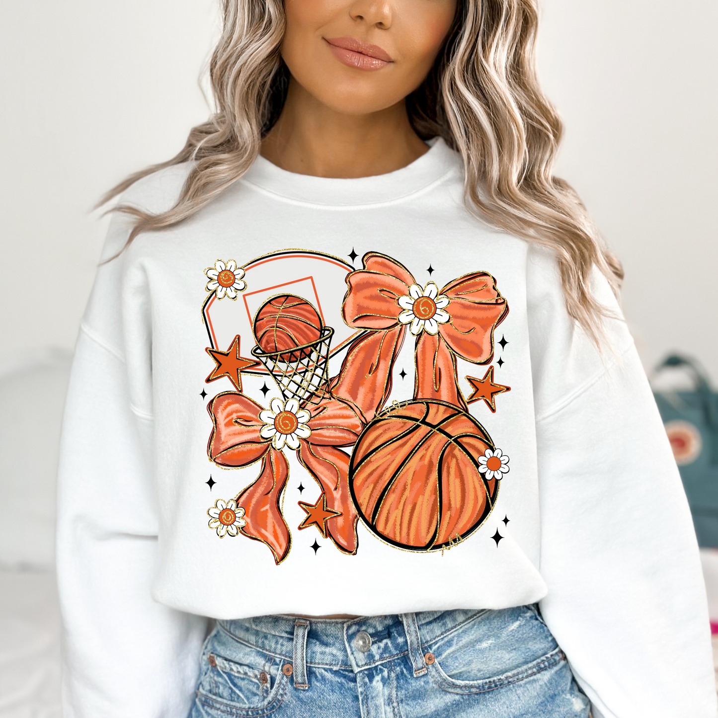 Basketball Icons Collage Full Color DTF Transfer