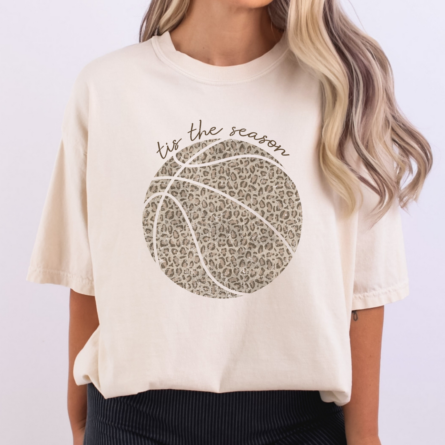 Tis The Season (Leopard Basketball) Full Color DTF Transfer