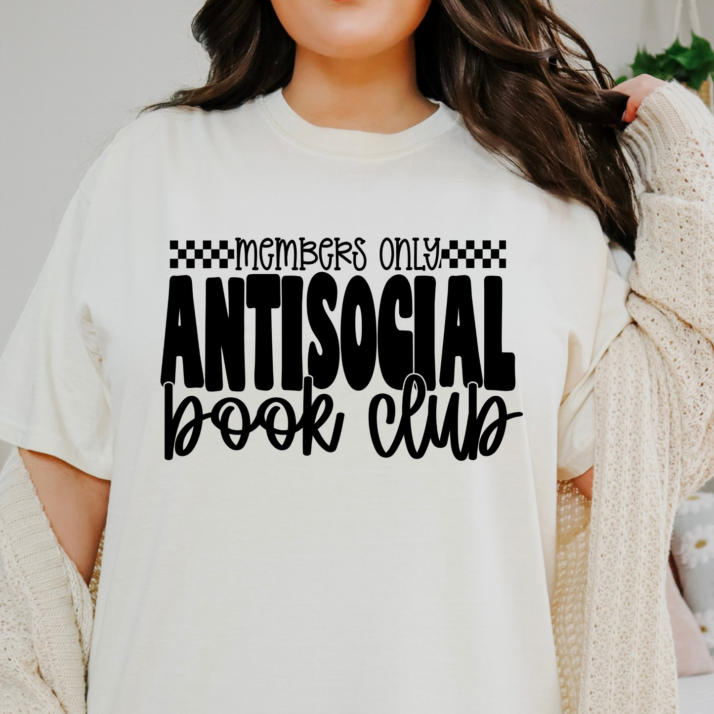 Members Only Antisocial Bookclub Full Color DTF Transfer