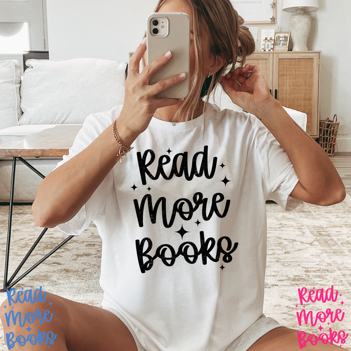 Read More Books (Multi Color Options) Full Color DTF Transfer