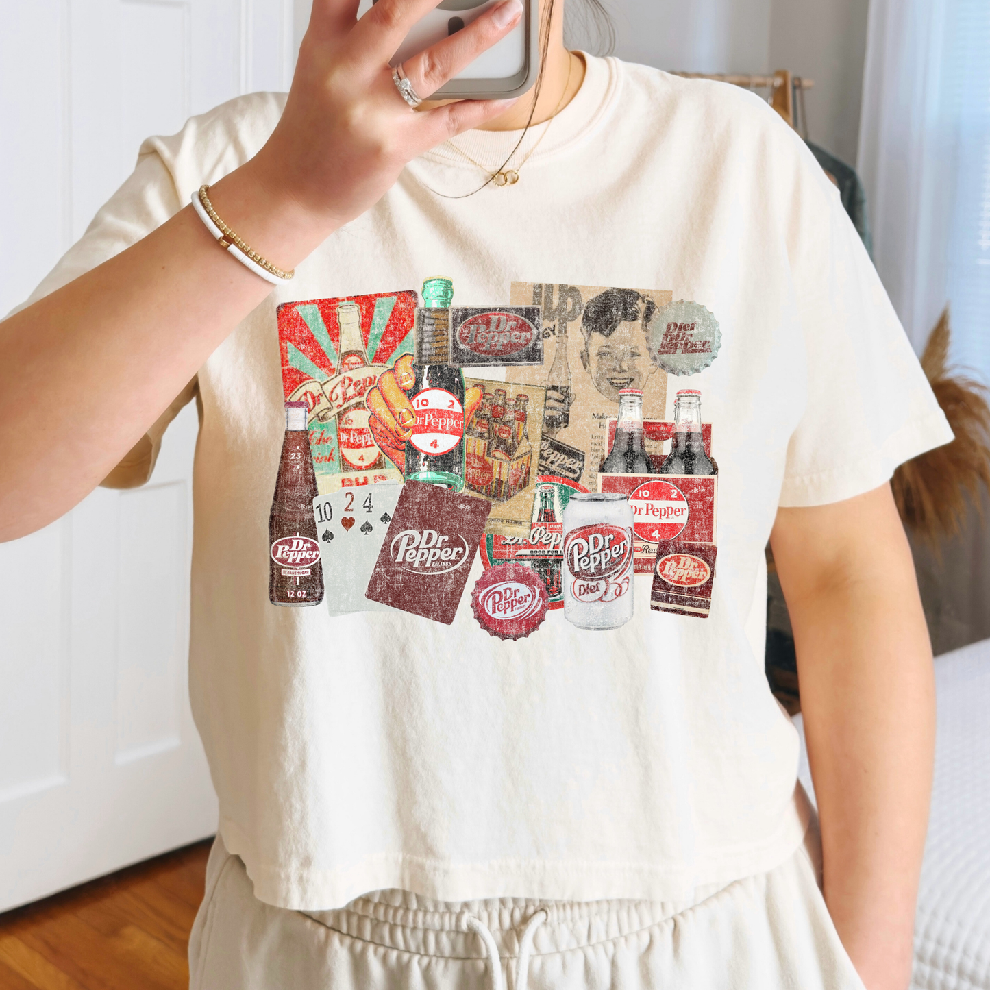 Dr Pepper Retro Collage Full Color DTF Transfer