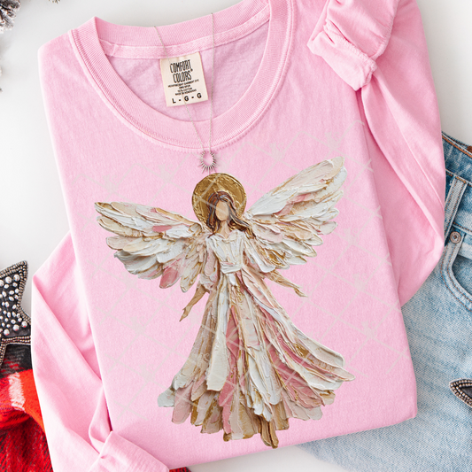 Angel (Faux Hand Painted) Full Color DTF Transfer