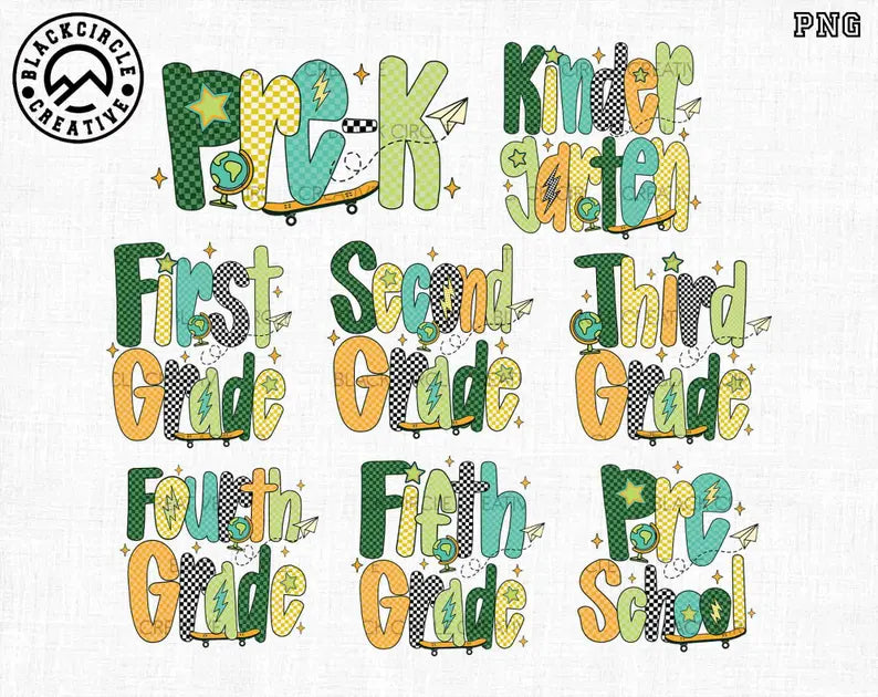 Skater Checkered Grade (MULTI GRADE OPTIONS) Full Color DTF Transfer
