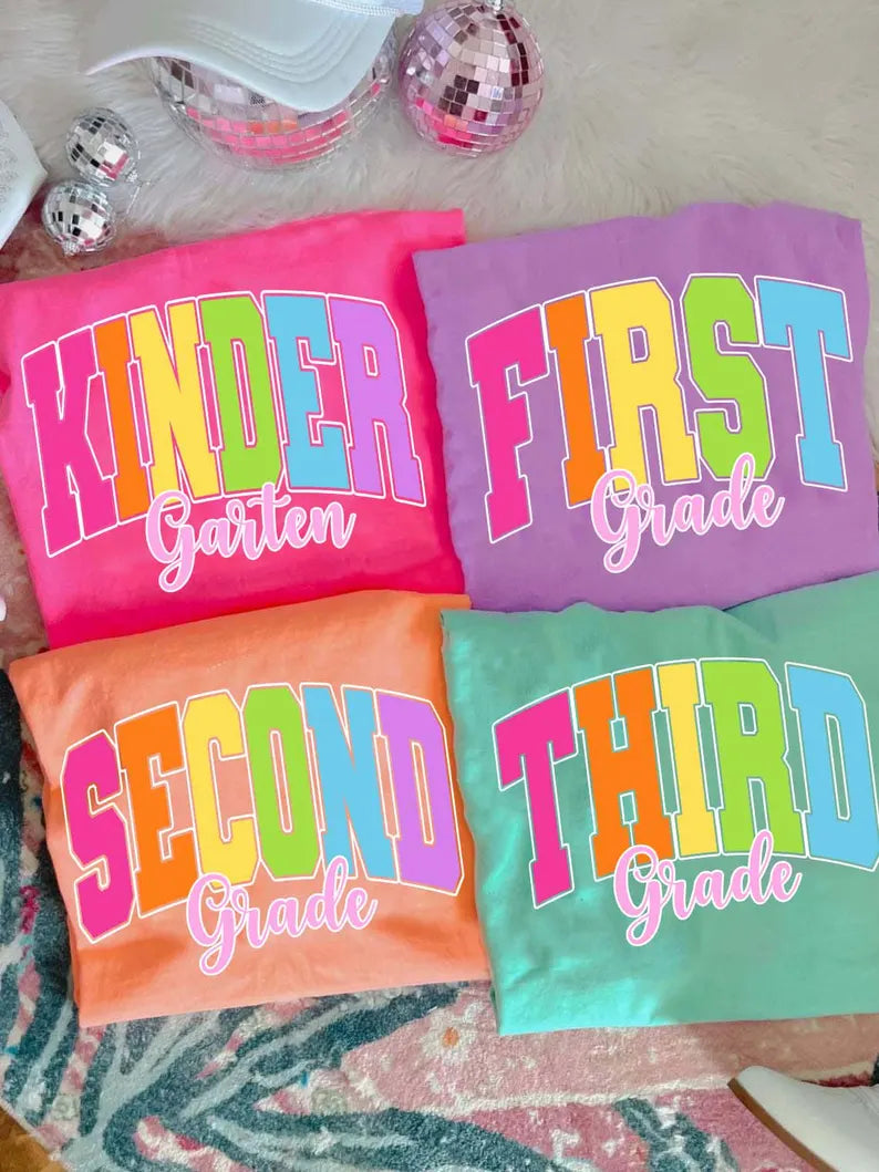 Varsity Rainbow Grade (MULTI GRADE OPTIONS) Full Color DTF Transfer