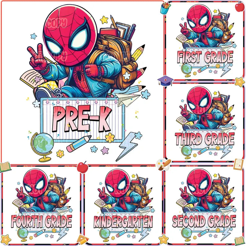 Spiderman Grade (MULTI GRADE OPTIONS) Full Color DTF Transfer
