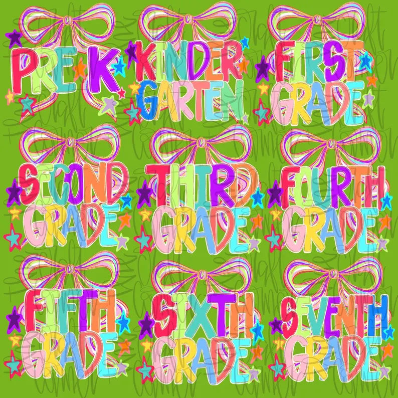 Sketch Bow Grade (MULTI GRADE OPTIONS) Full Color DTF Transfer