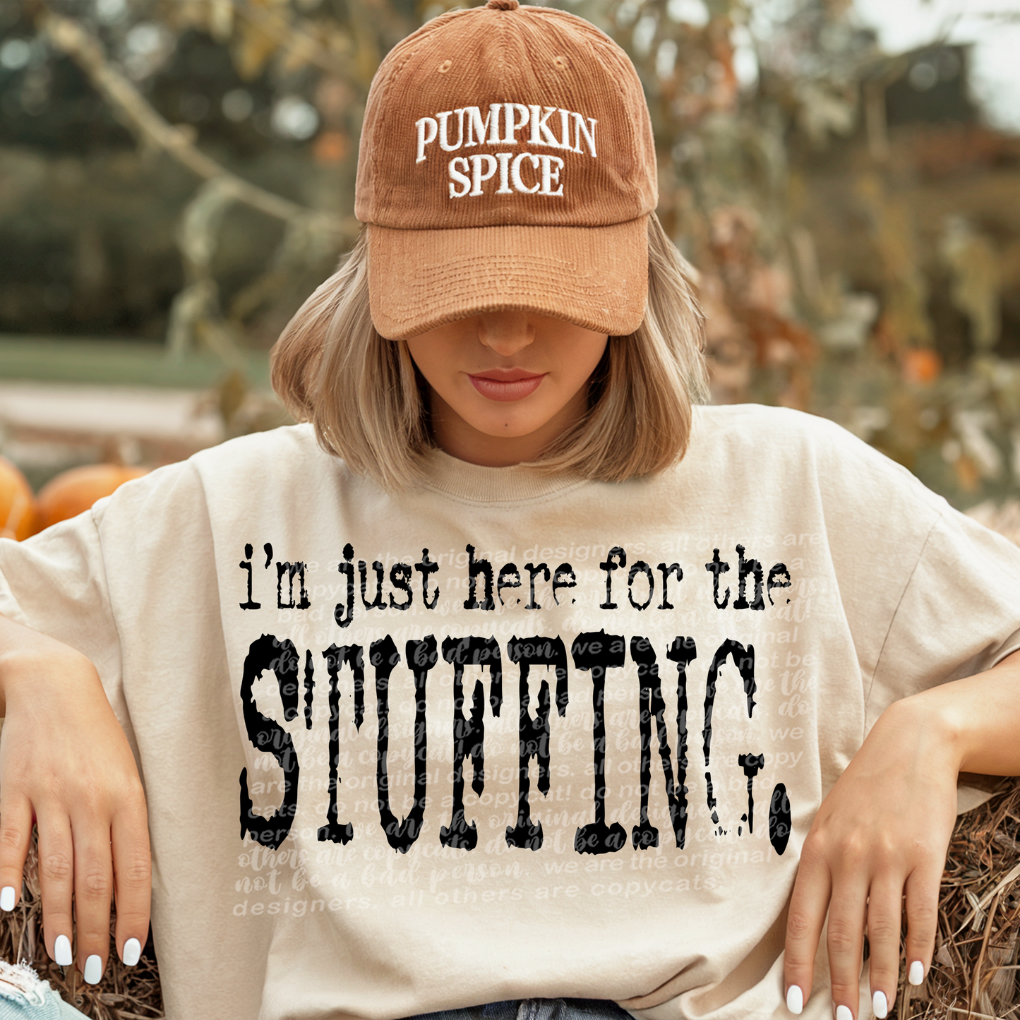 I'm Just Here For The (Multi Thanksgiving Food Options) Full Color DTF Transfer