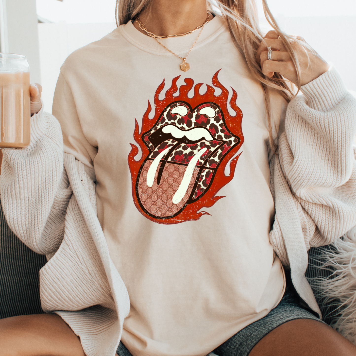 Fire Tongue Full Color DTF Transfer