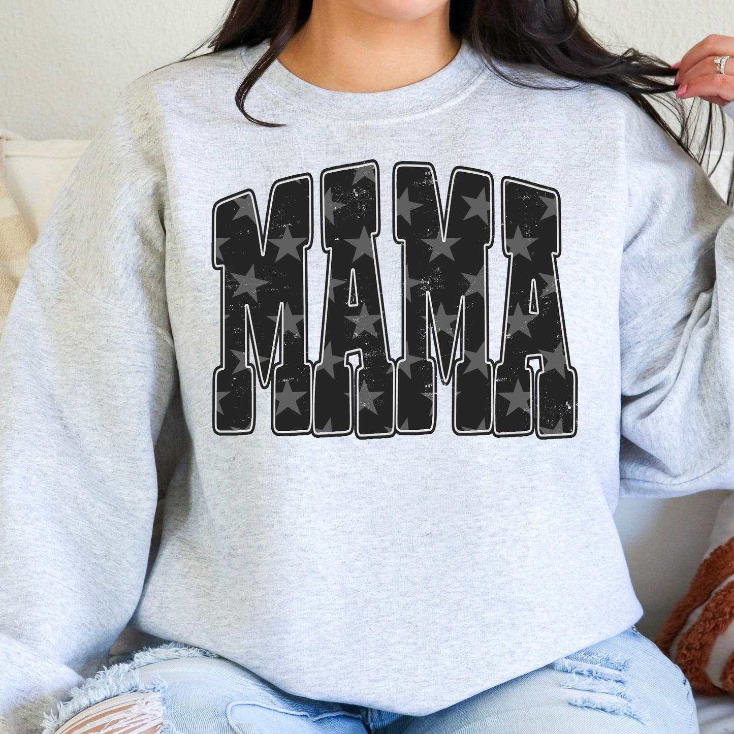 Black Star Mama Full Color DTF Transfer