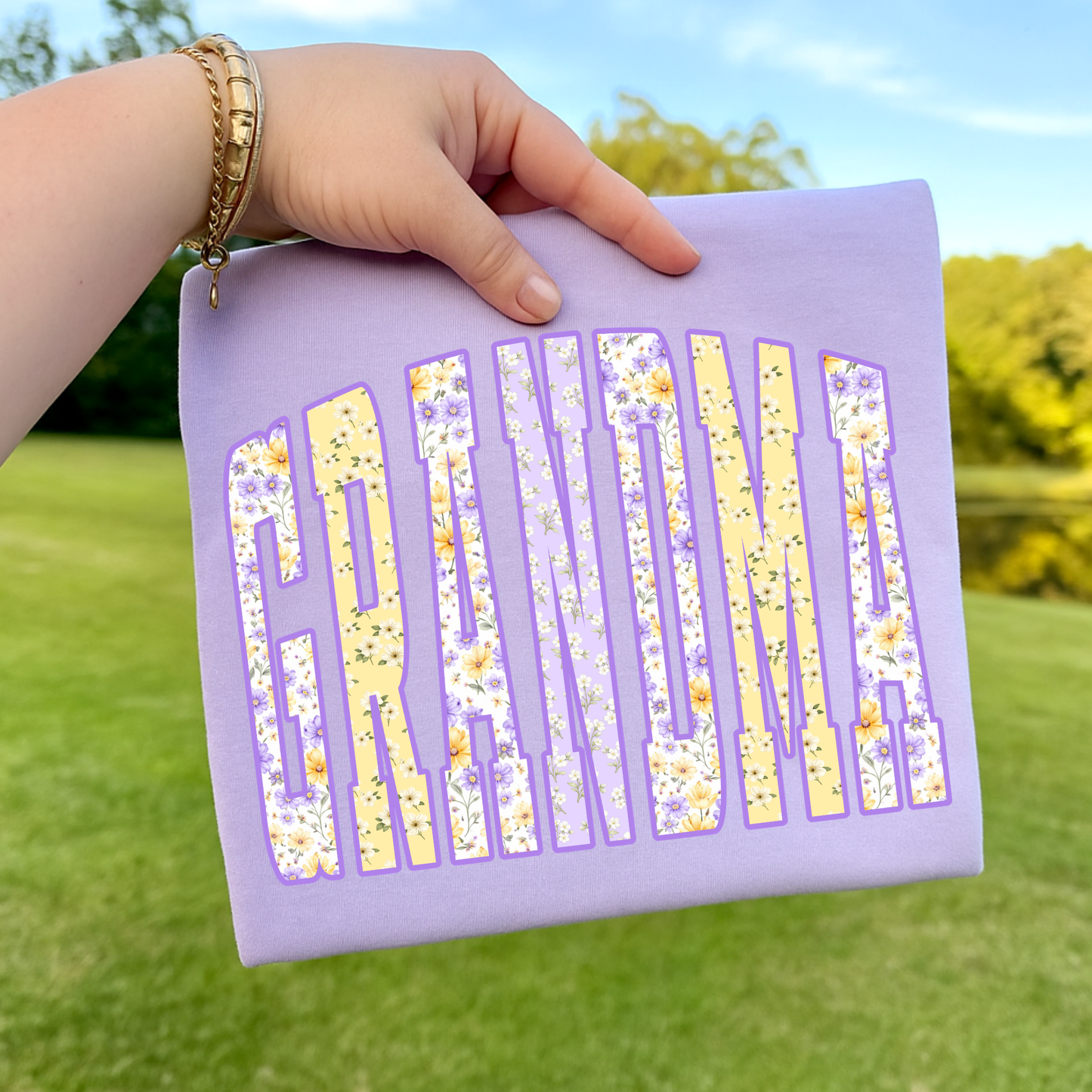 Grandma Purple/Yellow Full Color DTF Transfer