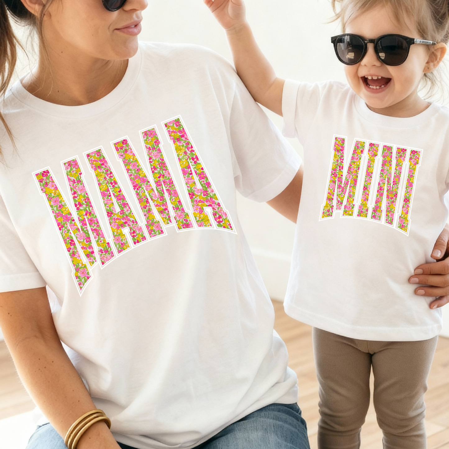 Mama Floral Pink (Mini Option) Full Color DTF Transfer