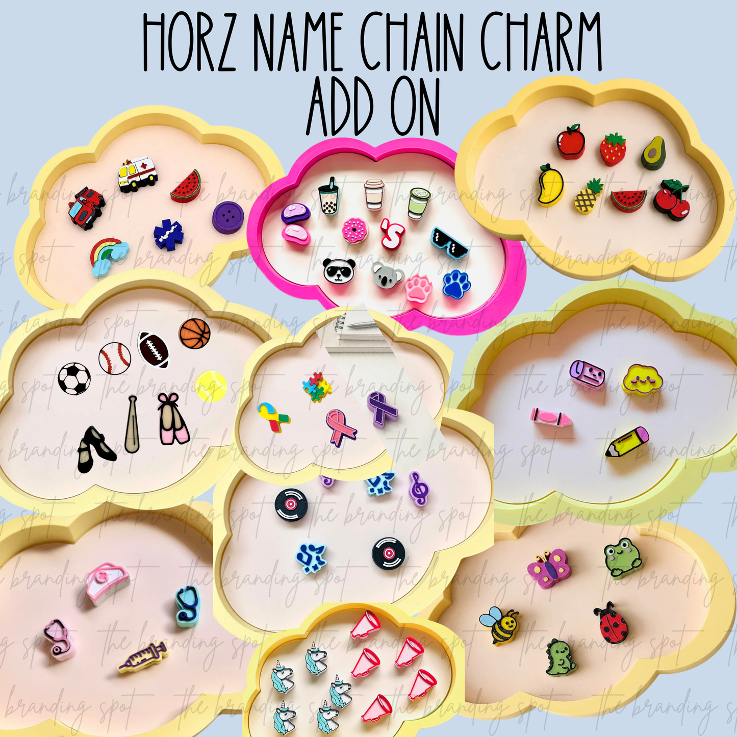 Name/Number Chain Add On Charms (ONLY OPTIONS PICTURED)