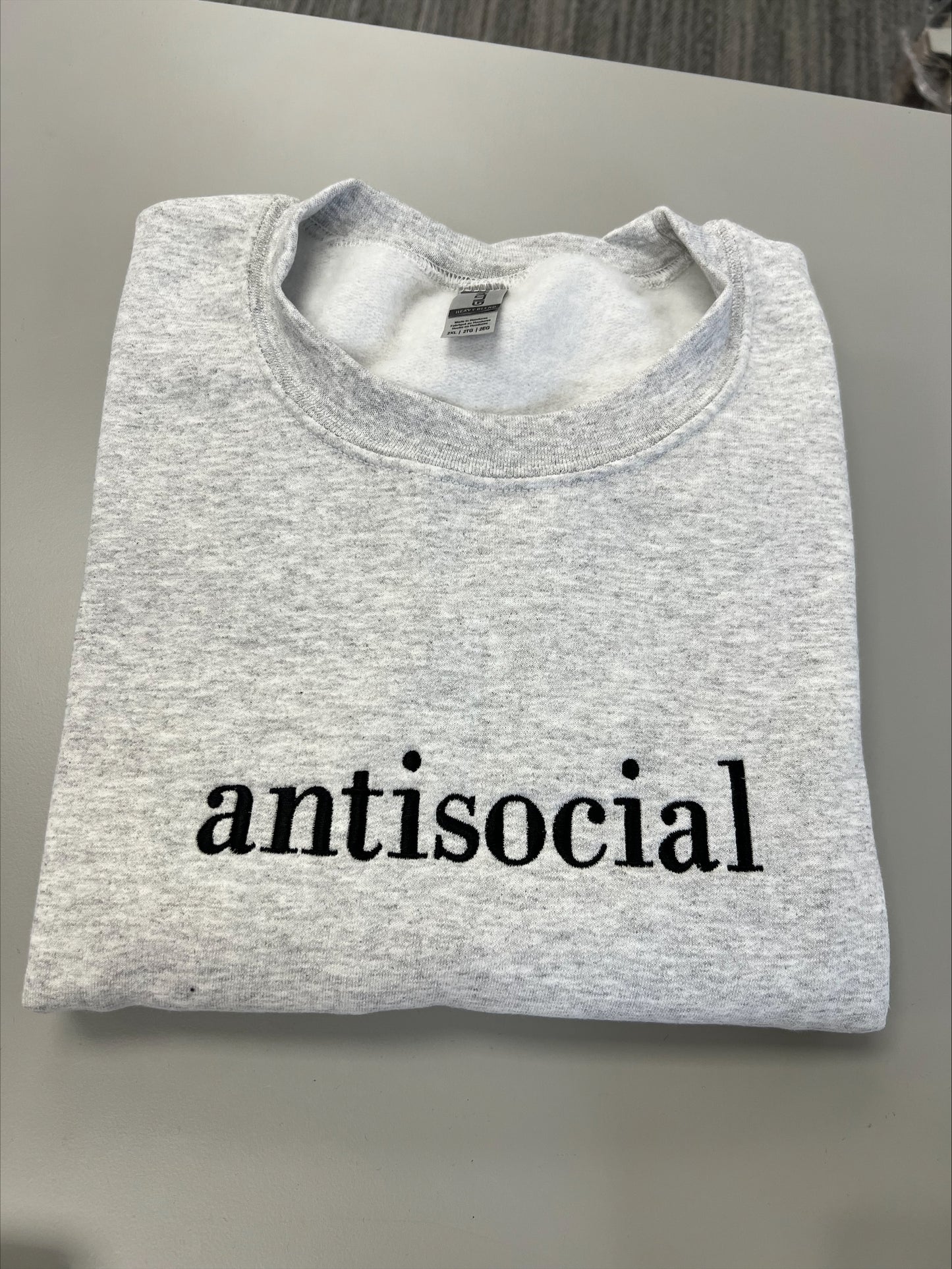 Antisocial Embroidered Sweatshirt/T-Shirt